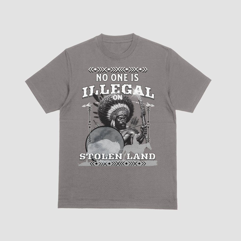 No one is illegal t-shirt Gray