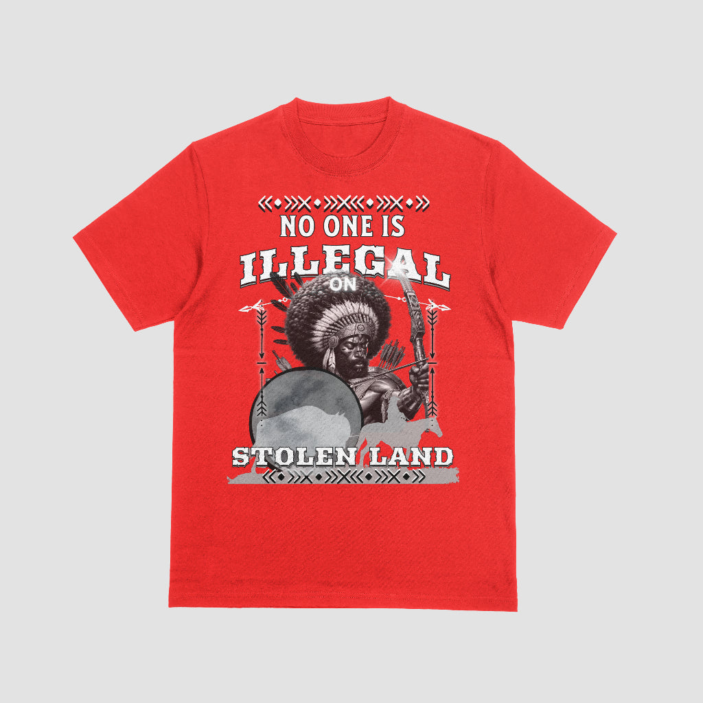 No one is illegal t-shirt Red