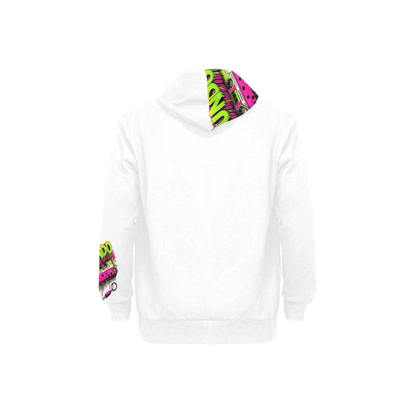 90's Themed Cassette Tape Hoodie Long Sleeve Fleece Hoodie