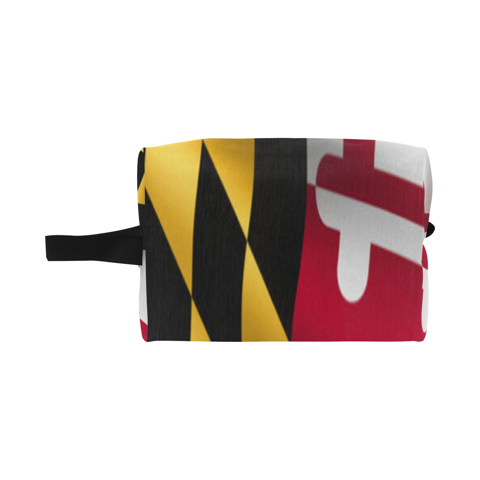 Cosmetics Bag with handle. Features the Maryland Flag